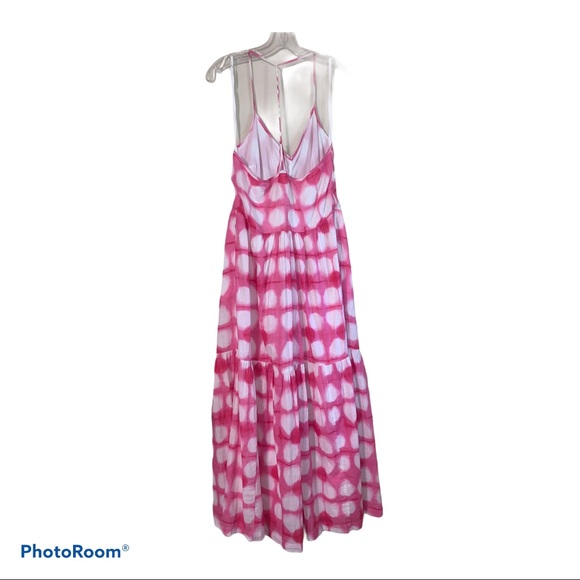 ❌SOLD❌Anthropologie Pink Tie-dye Geneva Maxi Dress - Picture 6 of 10